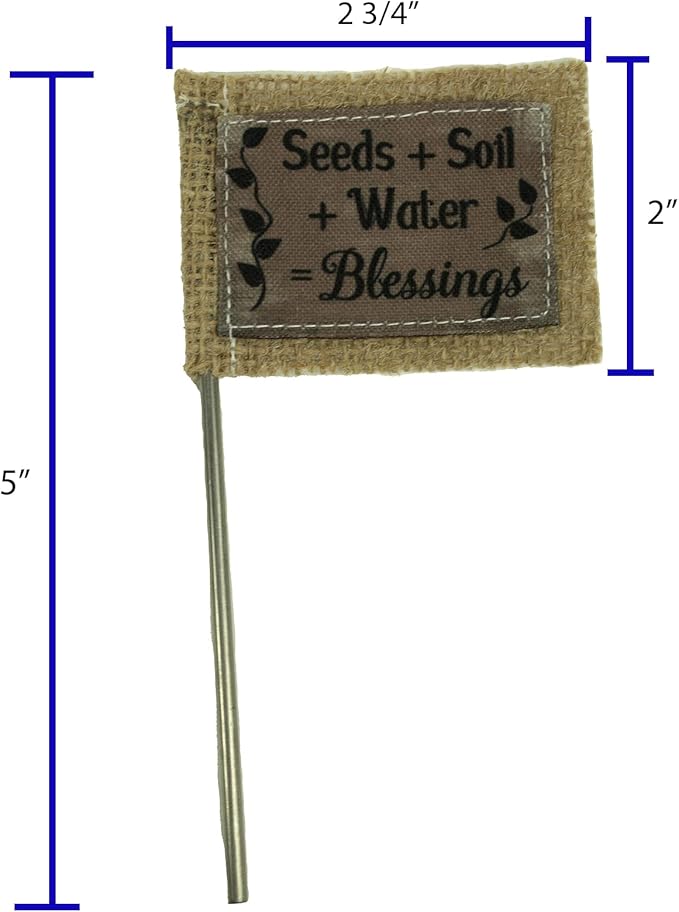 Abbey & CA Gift Seeds Soil Water Flag Flower Pick