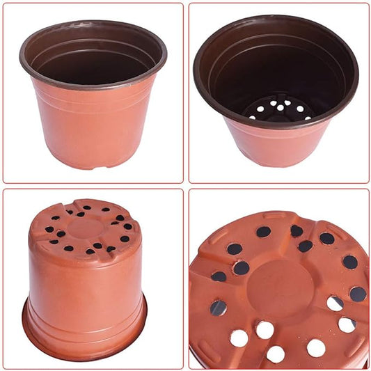 9.5" Seedling Pots Plastic Plant Pots Seedling Cups Nursery Pots Plant Container for Indoor Outdoor Plants Seeds Germination, Seedlings Growing, Succulents Planting 100 Pcs