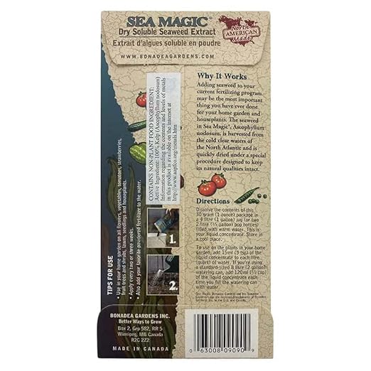 Pack of 2 - Sea Magic Dry Soluble Seaweed Extract Fertilizer - 60 Grams Total - Makes 132 US Gallons