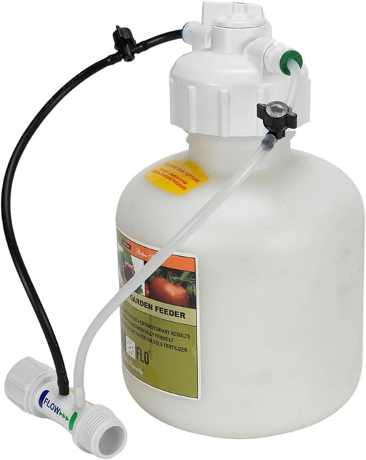 EZ-FLO 3/4 Gallon Hose‑Bib & Drip Fertilizer Injector | Low‑Pressure Garden Feeder for On/Off Flow & Drip Irrigation | EZ 2005‑HB