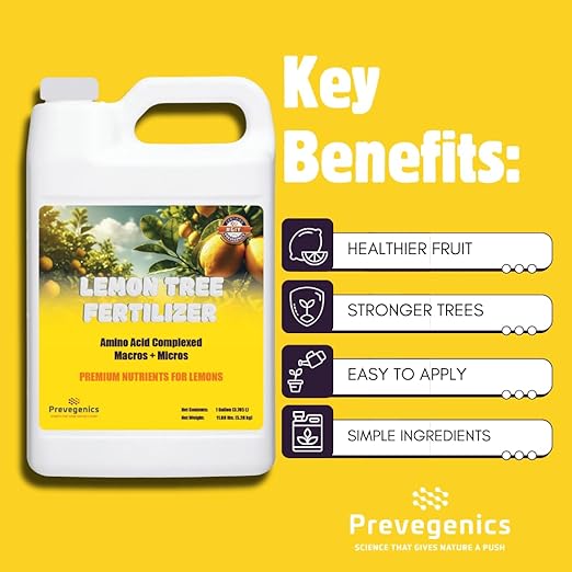 Lemon Tree Fertilizer | (1 Gallon) | Easy to Use Liquid Fertilizer for Lemons and Citrus Trees | Liquid Plant Food | Contains Amino Acid Complexed Macronutrients & Micronutrients