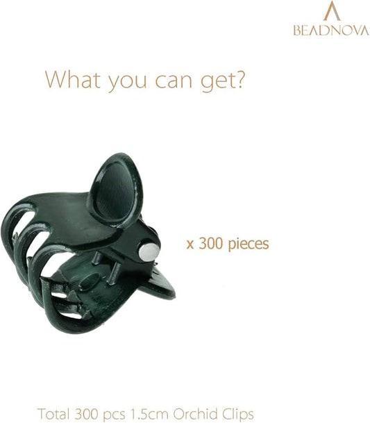 BEADNOVA Orchid Support Clips - 300PCS Plant Clips for Flower, Vine