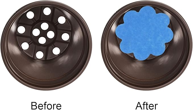 PATIKIL 3 Inch Plant Pot Hole Pad, 30 Pack Non-Woven Fabric Flower Shape Bonsai Bottom Soil Mat, Blue