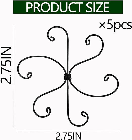 Monstera Plant Stem Support Set - 2.75x2.75 inches 5 Durable Fishbone Design Stabilizers for Indoor Climbing Plants - Perfect Leaf Holders & Gifts for Plant Lovers