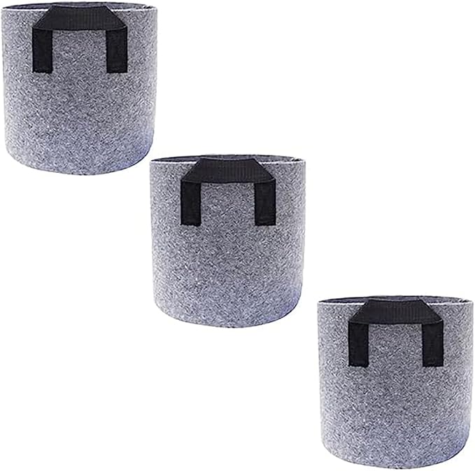 Ulalaza 3PCS Potato Grow Bags with Flap Plant Grow Bags Fabric Multi Ribbon Potato Bag Tomato Vegetable Growth Non-Woven Felt Planting Bag Transparent