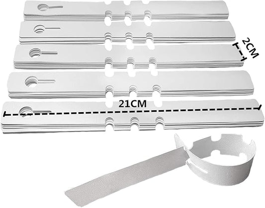 Kecoya 200 PCS White Plastic Plant Tree Tags and Labels Waterproof, Adjustable, Wrap Around, Reusable, Indoor/Outdoor, Garden, Nursery, Greenhouse, Balcony, Plant Labels