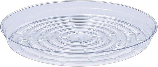 Curtis Wagner Plastics Drip Pan Plant Saucers (5-Pack) - Clear, Round (Diameter: 11" Base, 12" Top, 1.25" Depth) Thin Plastic Planter to be Used as Indoor Pot & for Outdoor Plant Pots