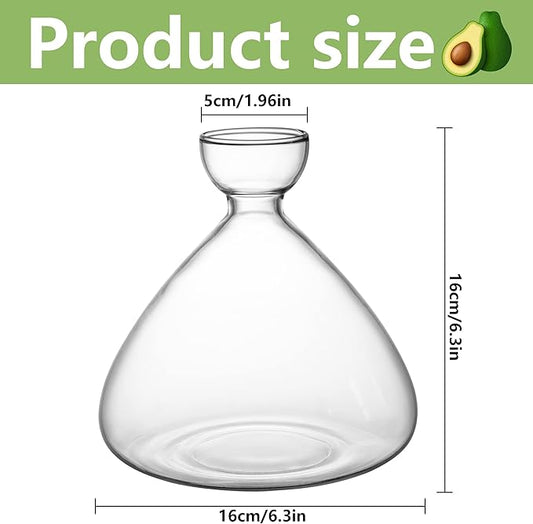 moonoom Avocado Seed Starter Vase,Avocado Vase for Growing,Avocado Seed Growing Kit Plant Glass with Avocado Stickers Gift for Gardening Lover