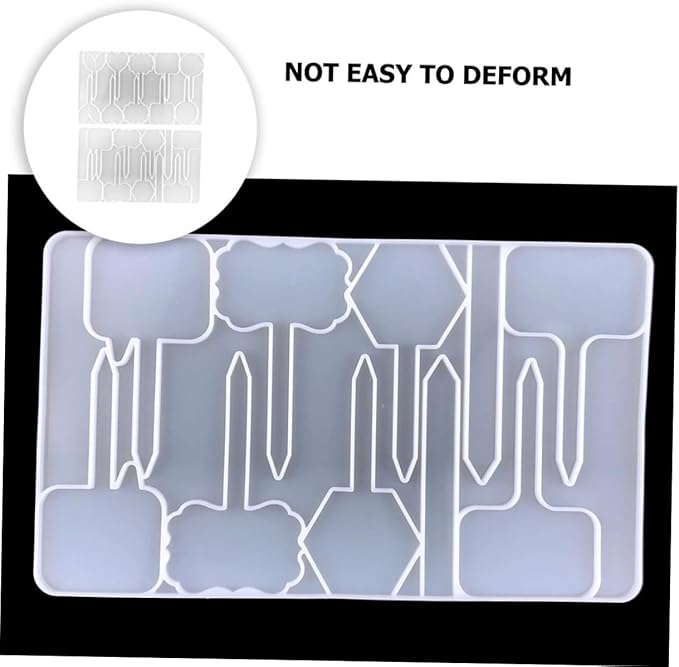 2pcs Silicone Plant Label Mold Epoxy Molds for Markers and Reusable Silicone for Floral Tags and Herb Labels Easy to Use for Crafting