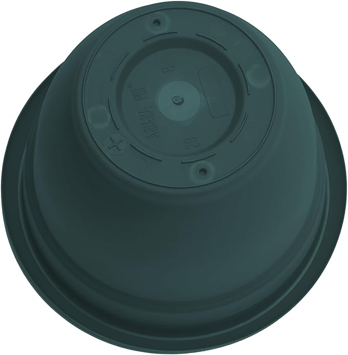 Bloem Ariana 20" Charleston Round Self-Watering Resin Planter Pot - Rolled Rim Indoor and Outdoor Gardening Planter