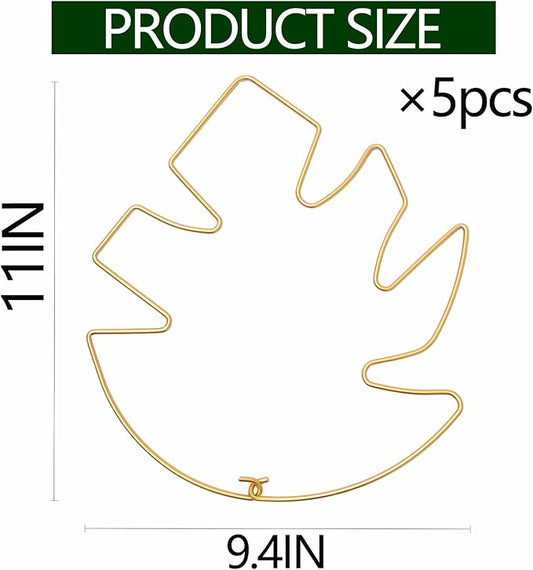 5PCS 11 * 9.4 Inch Monstera Plant Support Stem - Premium Adjustable Leaf Holder & Fishbone Cactus Stake, Durable Gardening Tool for Climbing Plants, Easy Installation & Enhanced Stability