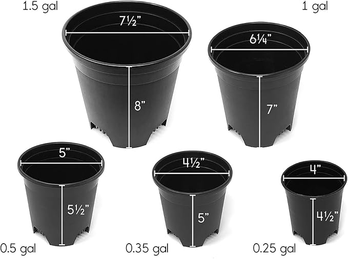 Wholesale Bulk Nursery Pot Black Plastic Planters 30-Pack 1 Gallon Pots for Outdoor Indoor Plants Gardening Flower with Drainage Holes