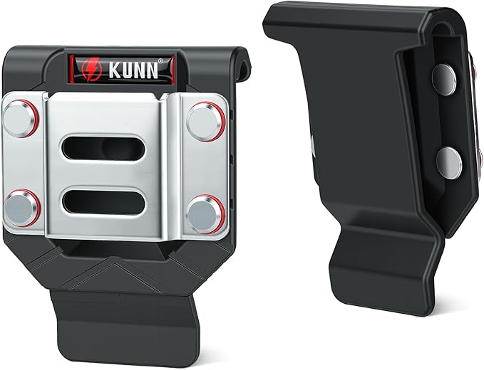 KUNN Drill Holder for Tool Belt, Drill Belt Clip & Tape Measure Holster | Low-Profile Quick-Release Holder | Fits Belts Up to 2.7" | for Impact Driver, Nailer