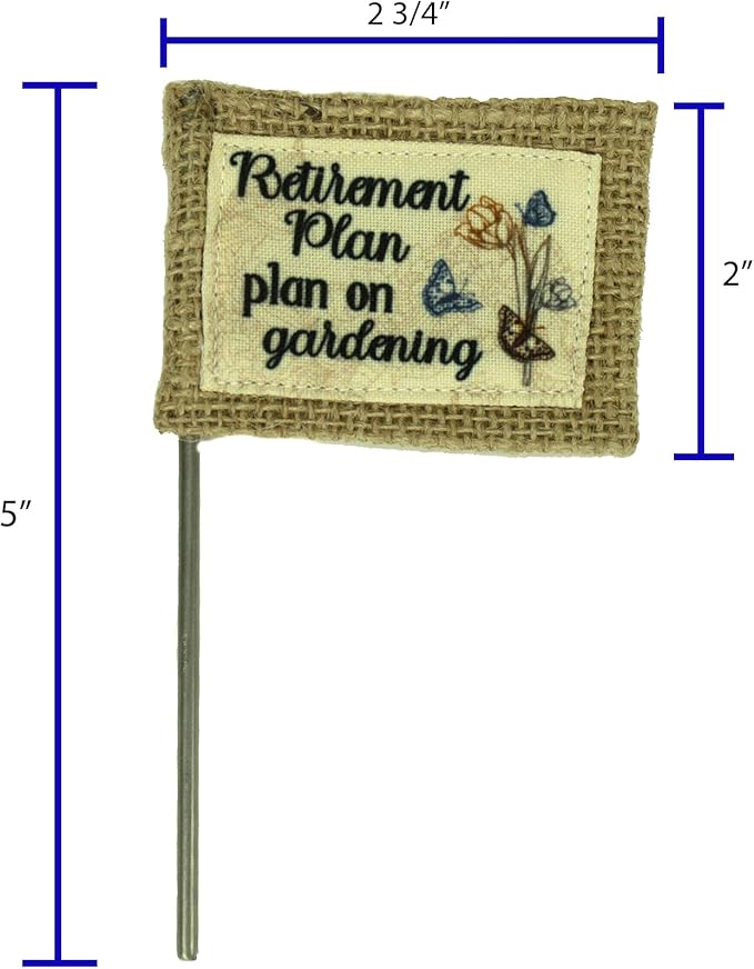 Abbey & CA Gift Retirement Plan Flag Flower Pick