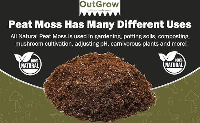 1 Cubic Foot of 100% All Natural Peat Moss | No Additives | 30 Quarts