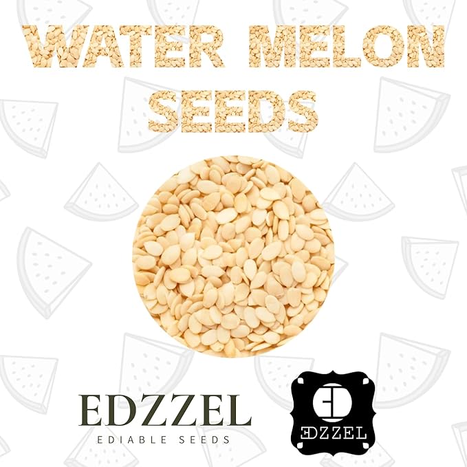 EDZZEL Natural Watermelon Seeds | Indian Origin | Edible Seeds | Unsalted Seeds | ( Pack of 1 ) 400 Gm