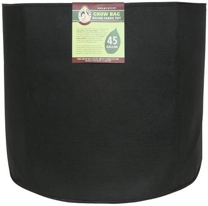 Gro Pro Premium Round Fabric Pot 45 Gallon, Black