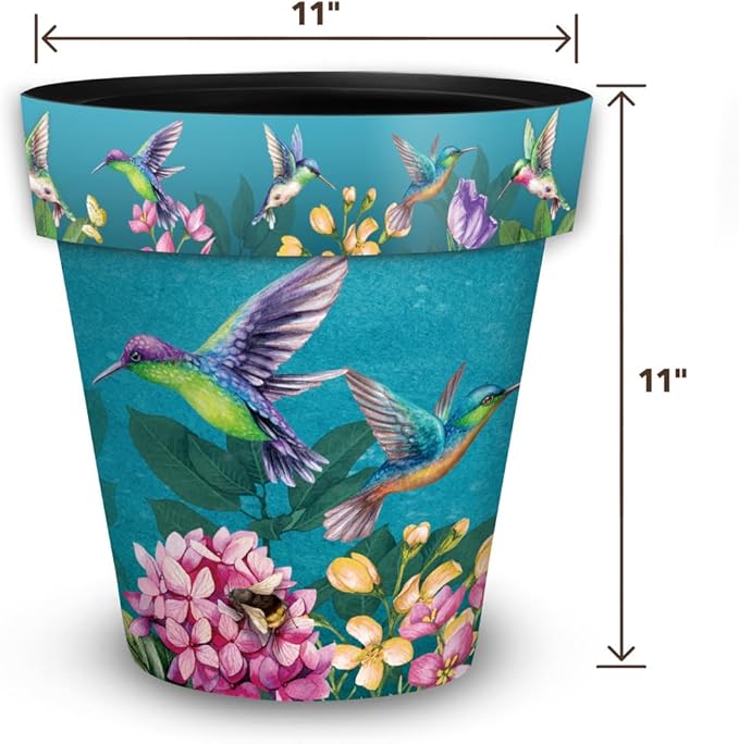 Briarwood Lane Springtime Hummingbirds Medium Planter