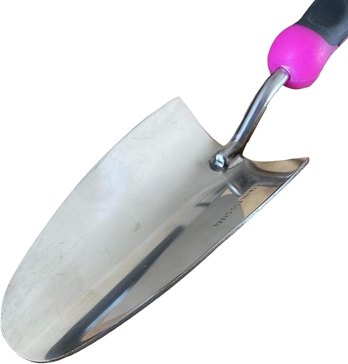 Garden Guru Super Strong Garden Trowel Hand Shovel - Stainless Steel - Rust Resistant - Ergonomic Grip - Perfect Tool for Gardening, Transplanting and Digging in Garden Beds (Pink) - 1 Case (50 Pcs)