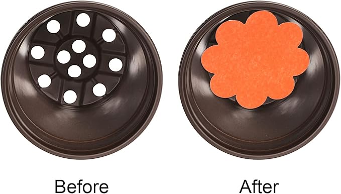 PATIKIL 4 Inch Plant Pot Hole Pad, 30 Pack Non-Woven Fabric Flower Shape Bonsai Bottom Soil Mat, Orange