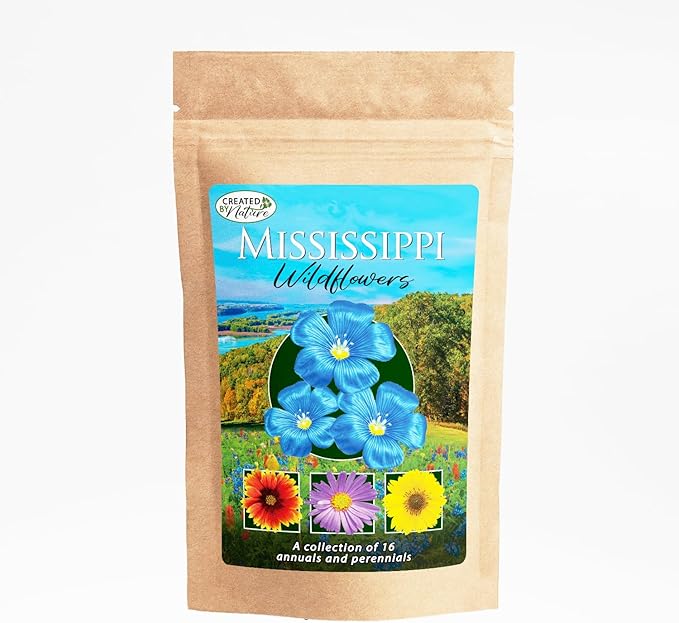 Created By Nature Mississippi Wildflower Seed Mix, 18 Flower Varieties, 53,000 Seeds