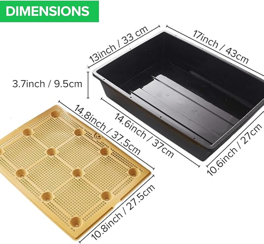 BeGrit Seed Starter Trays Durable Plant Trays 13x17inch Mesh Seedling Trays Perfect for Indoor, Outdoor, Greenhouses 10 Pack