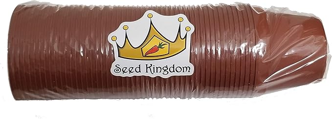 Seed Kingdom 50 New 3 Inch Plastic Nursery Pots ~ Pots are 3 Inch Round at The Top and 2.25 Inch Deep. Color: Terracotta