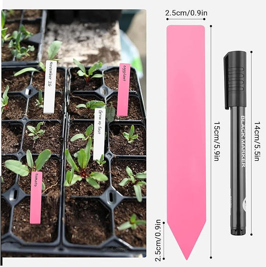 Greaner 6 Inch Plant Name Tags, 50PCS Plastic Garden Plant Markers, Plant Labels for Garden, Plant Identification Stakes for Indoor Outdoor Plants, Succulents, Trees, Herbs, Seeds, Vegetable(Colorful)
