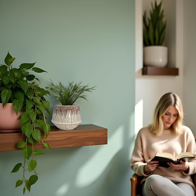 Admired by Nature 4" Ceramic Flower Planter Pot - for Home Decor, Indoor Plants, Garden Display - White