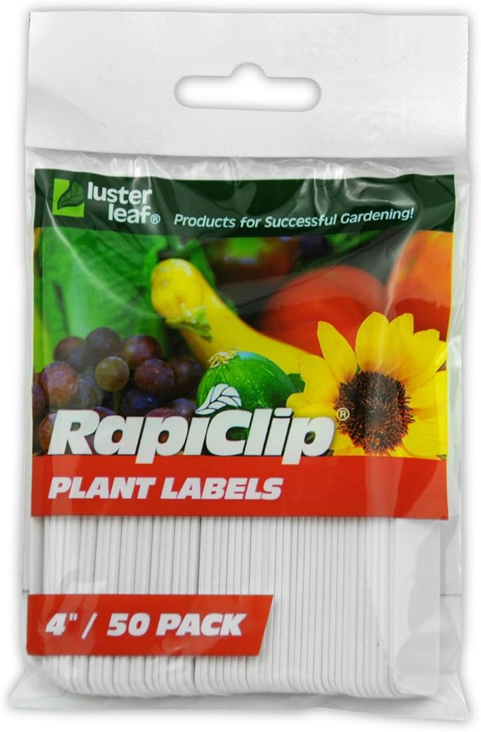 Luster Leaf Rapiclip 4-Inch Garden Plant Labels - 50 Pack 827