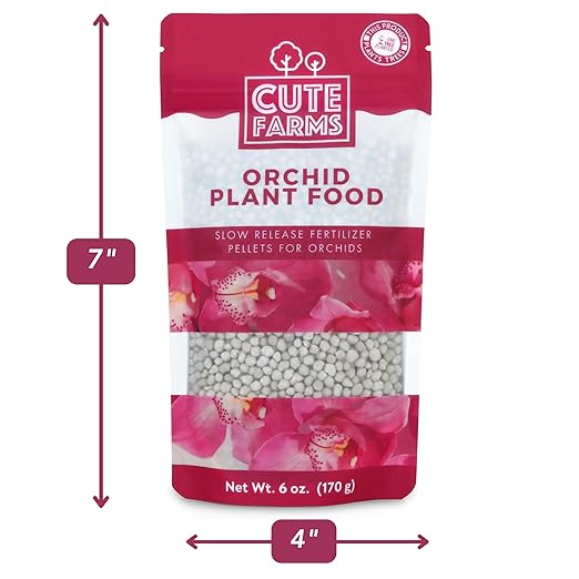 Orchid Slow Release Fertilizer Pellets for Indoor and Outdoor Plants (6 oz) Resealable Bag