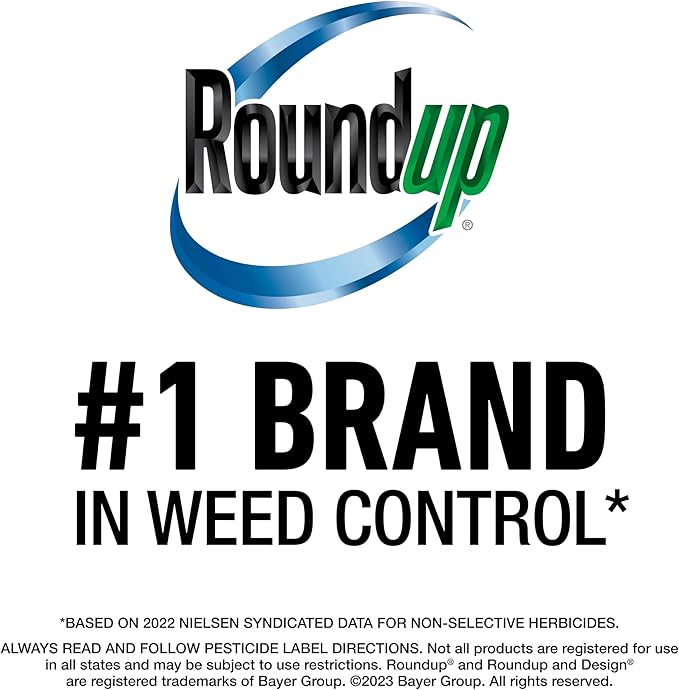 Roundup Weed & Grass Killer₄ Concentrate, Use in and Around Flower Beds, Walkways and Other Areas of Your Yard, 1 gal.
