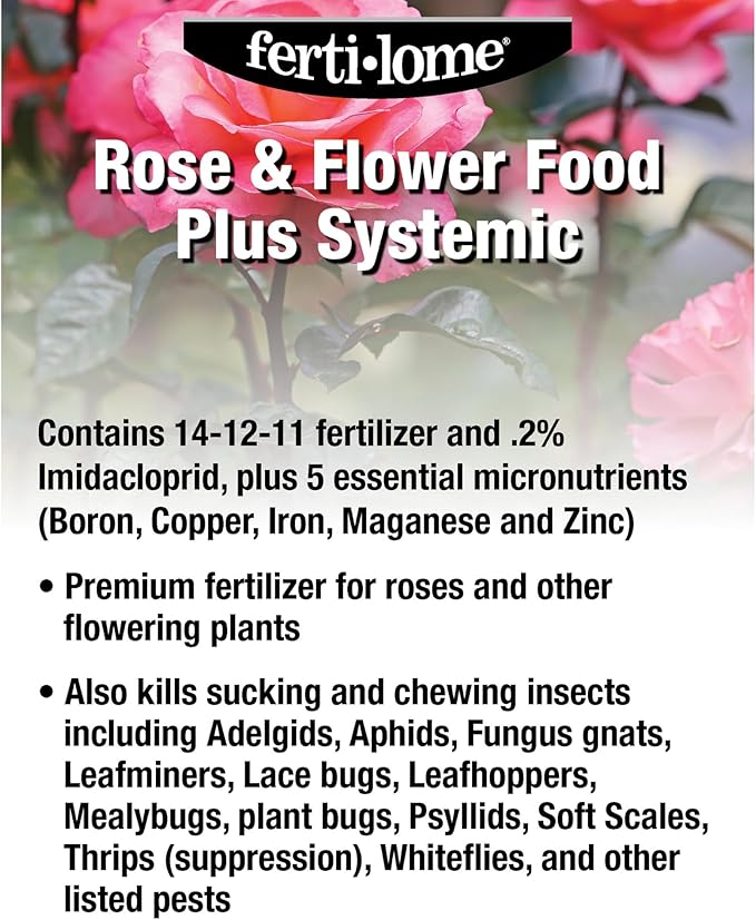 Fertilome (13847) Rose and Flower Food Plus Systemic 14-12-11 (10 lbs.)