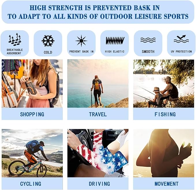 Binienty Unisex Arm Sleeves for Driving, Golf, Cycling, Sports, UV Protector Cooling Arm Sleeves Cover