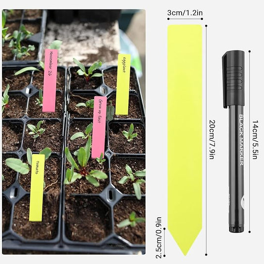 Greaner 50PCS Plant Labels, Colorful Garden Plant Markers, plants Markers for Outdoor Garden Waterproof, Herb Garden Markers for Indoor Outdoor plants for Plants, Seeds, Fruit Trees and Flowers-8 Inch