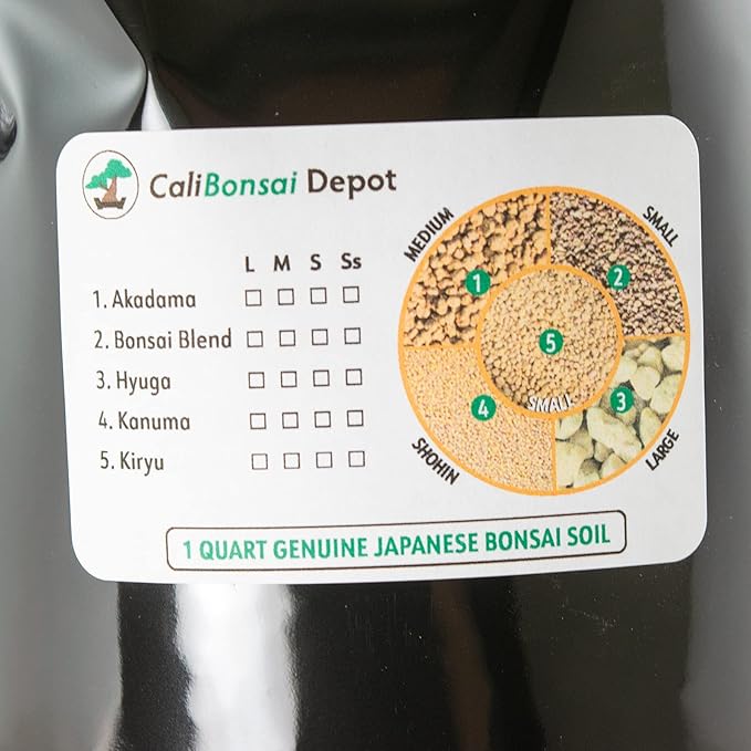 1 Quart Genuine Japanese Kiryu for Pines & Junipers Bonsai Tree Soil Mix - Medium Grain (1Q KIRYU M)