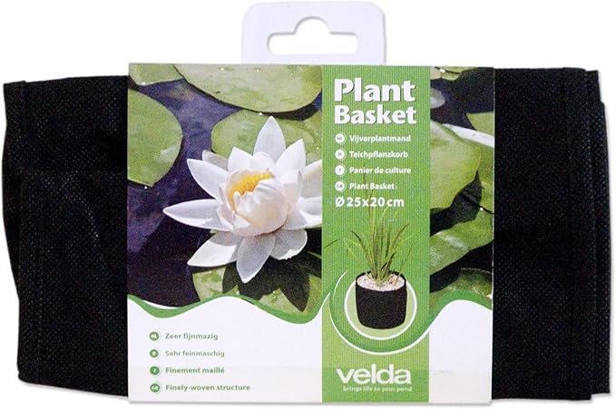 Flexible Fabric Aquatic Water Garden Pond Plant Basket Planter, 10 Inch Round, aquaponics and hydroponic Plant Bag
