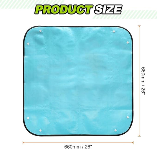 HARFINGTON 3pcs Repotting Mat 26" x 26" PE Cloth Waterproof Plant Repotting Mat Foldable Portable Gardening Potting Tray with Plastic Buckle for Indoor Plant Change Soil Watering, Blue