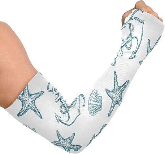 Wamika Gardening Sleeves Spring Globe Daisy Flowers Farm Sun Protective Arm Sleeves with Tumb Hole