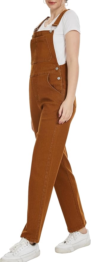 Bib Overalls for Women Fashion Jean Jumpsuit Adjustable Strap Coveralls