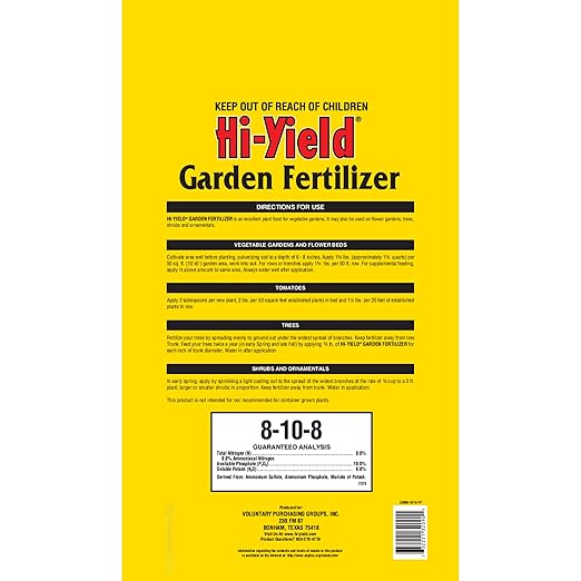 Hi-Yield (32086) Garden Fertilizer 8-10-8 (4 lbs.)
