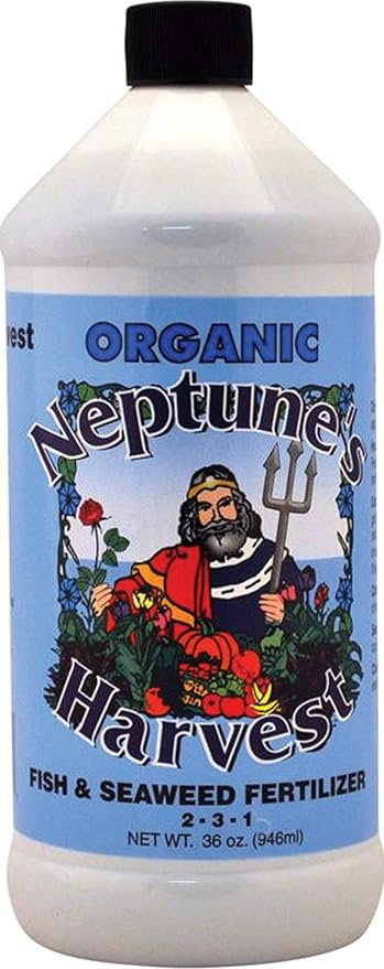 Neptune's Harvest Fish & Seaweed Liquid Fertilizer (2-3-1) - 36oz Bottle - Plant Food for Garden - Indoor & Outdoor Organic Plant Fertilizer for Vegetables, Flowers, Fruit, Trees & Lawns