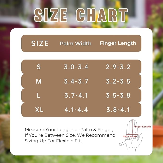 HANDLANDY Long Gardening Gloves for Men & Women, Pigskin Leather Rose Pruning Gloves, Breathable Thorn Proof Gauntlet Glove (Brown-Pigskin, L)