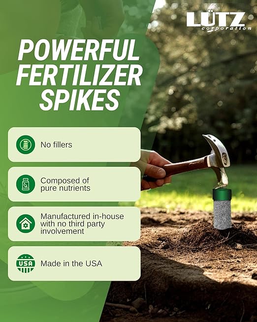 Manganese Palm Tree Fertilizer Spikes, Pack of 125 - Fertilizer Sticks & Plant Food Spikes for Palm Trees & Ferns - Contains Manganese, Sulfur, Nitrogen, Essential Nutrients