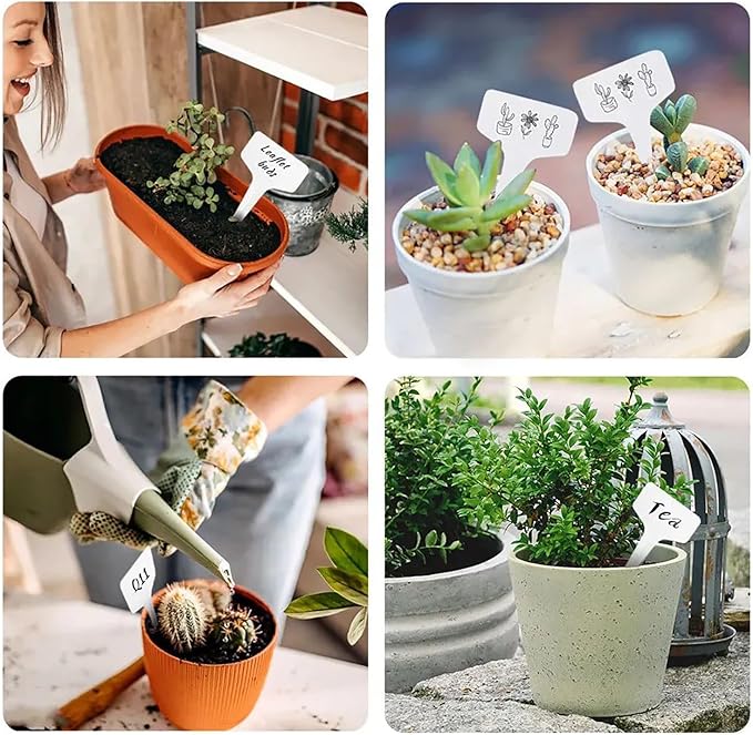 T-Type Plant Labels, 200pcs Plastic Plant Name Tags Waterproof T-Shape Tag Garden Labels Markers for Garden Vegetable Flowers Planting