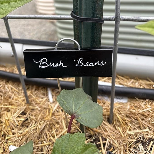 20 PCS Metal Plant Labels for Outdoor Garden Weatherproof, Reusable Metal Plant Markers, for Plants Herb Seedlings Flowers (Black)