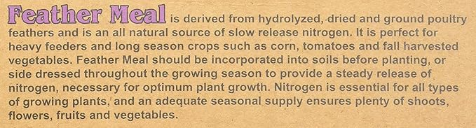 Down To Earth Organic Feather Meal Fertilizer Mix 12-0-0, 5 lb