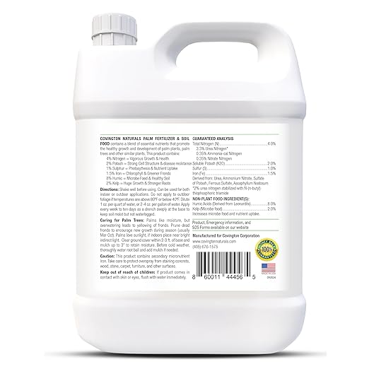 Best Liquid Palm Tree Fertilizer – Indoor Outdoor Plant Food for All Types – Slow Release Fertilizer – Liquid Plant Food – Rich Soil Food with Kelp - Made in USA