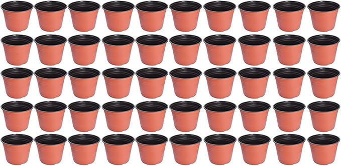 11.6" Seedling Pots Plastic Plant Pots Seedling Cups Nursery Pots Plant Container for Indoor Outdoor Plants Seeds Germination, Seedlings Growing, Succulents Planting 50 Pcs