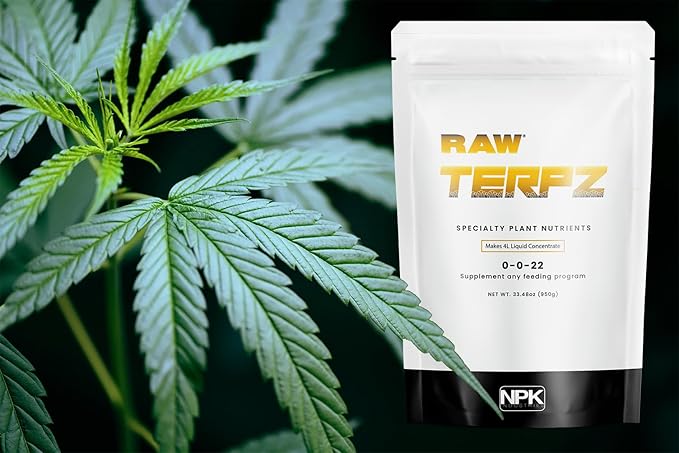 RAW Terpz Water Soluble Potassium Magnesium Fertilizer | Sulfate Mineral Supplement for Bloom Flowering & Fruiting Plants | Chloride Free Potash Formula